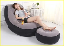 Inflatable sofa convertible sofa modern sofa bed for home use indoor,come with Inflatable pump,2 piece sofa, Hand pump