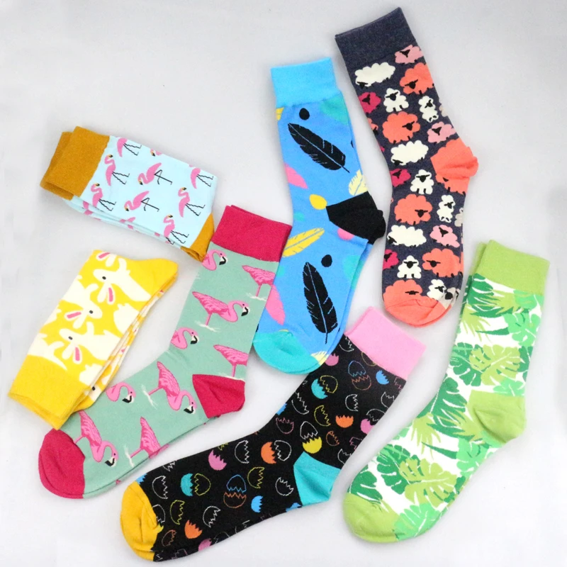 Women Personality Couples Socks Funny Happy Socks Cotton Men Socks ...