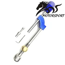 Adjustable Heigh Dual Bend Stainless Steel Short Shifter + Gear Shift Knob For Honda Civic B & D Series with logo