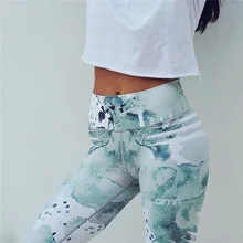 SALSPOR, женские штаны для йоги с цифровой печатью, спортивные обтягивающие леггинсы с высокой талией, быстросохнущие леггинсы для занятий спортом и бега