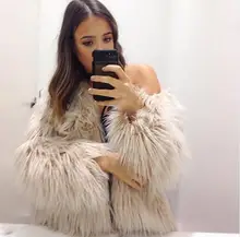women Short long sleeves big size washed wool lamb fur imitation women’s wear