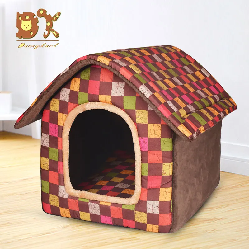 DannyKarl размера плюс кровать для собак Гавайский стиль теплая кровать для домашних животных коврик для собак Одноместный принт Комнаты Большие домики для собаки маленькая собака питомник кошка питомники - Цвет: B