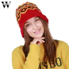 Женские теплые вязанные крючком зимние шерстяные вязаные лыжные детская Шапка-бини шапки имитация Солнцезащитная шапка