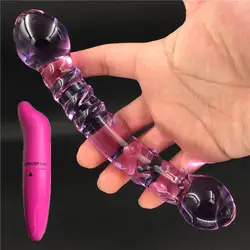 2 шт./лот вибратор и пурпурное стекло анальный butt моделирование сексуальная игрушка-Пенис взрослые продукты для мужчин и женщин Анальная