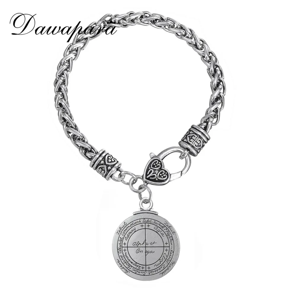 

Dawapara Talisman For Good Luck Key of Solomon Pentacle Seal Pendant Hermetic Enochian Kabbalah Pagan Wiccan Men Bracelet