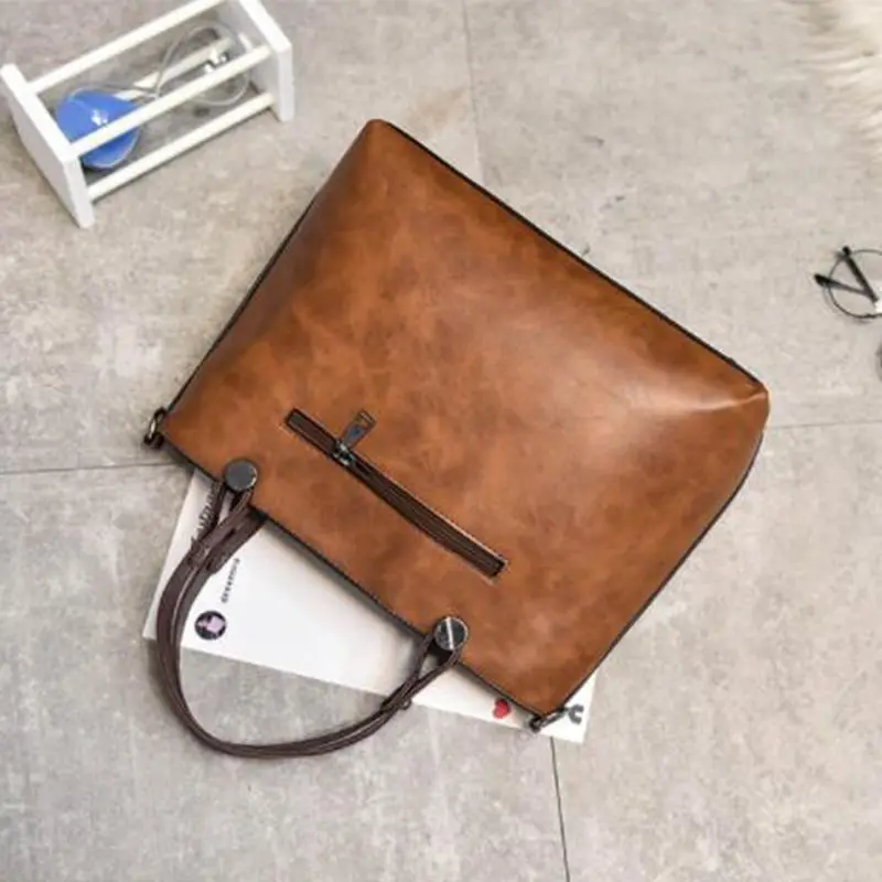 سيدة أعلى-حقائب بيد خمر حقائب النساء عارضة كبيرة حقيبة كتف حمل للبنات جيب خارج Crossbody أكياس حمل BagsLW-316
