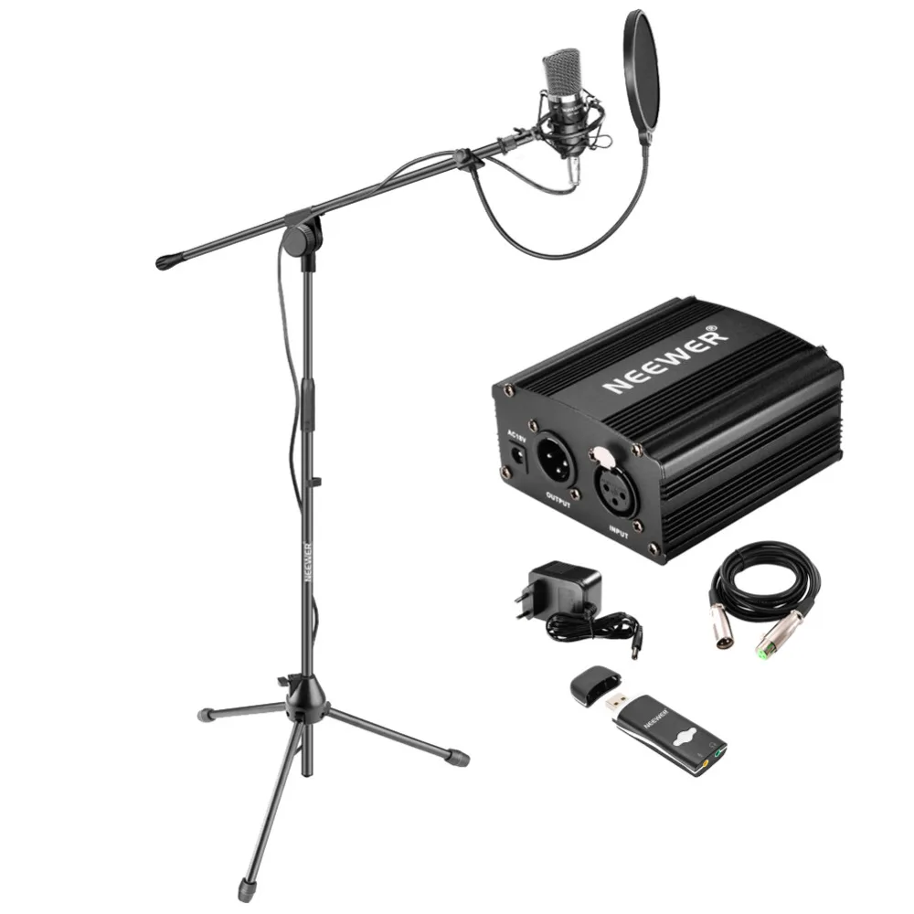 Neewer NW 700 Pro конденсаторный микрофон комплект: + напольная подставка для микрофона