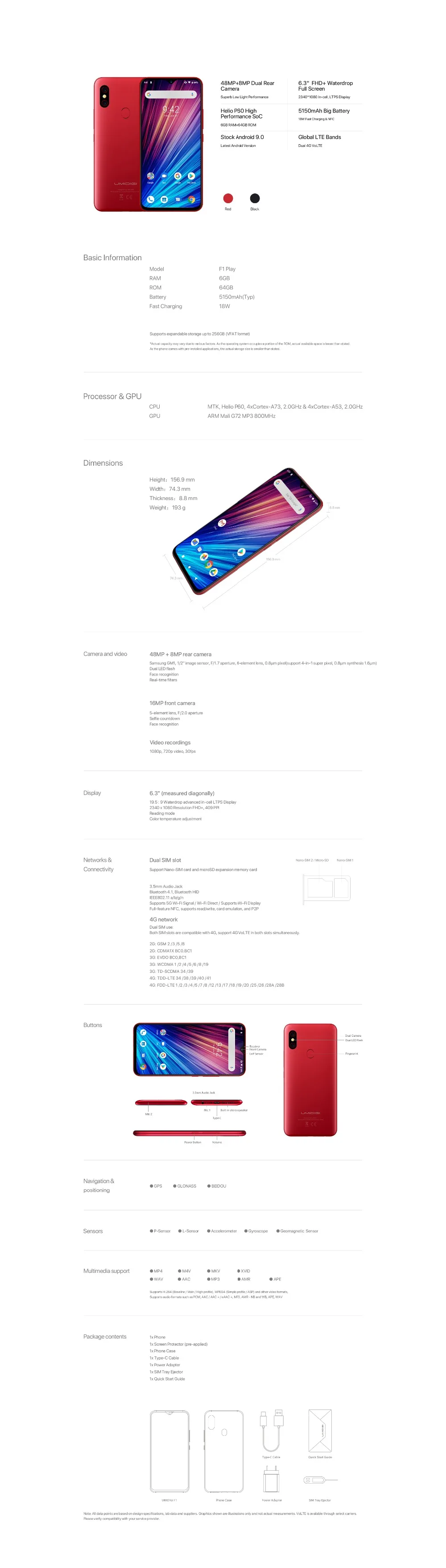 Cheap UMIDIGI F1 Play 48MP Camera 6GB 64GB Android 9.0 Cell Phone 6.3" FHD+ Helio P60 Fast Charge Dual 4G Fingerprint Unlock Mobile 24 Cheap UMIDIGI F1 Play 48MP Camera 6GB 64GB Android 9.0 Cell Phone 6.3" FHD+ Helio P60 Fast Charge Dual 4G Fingerprint Unlock Mobile 24