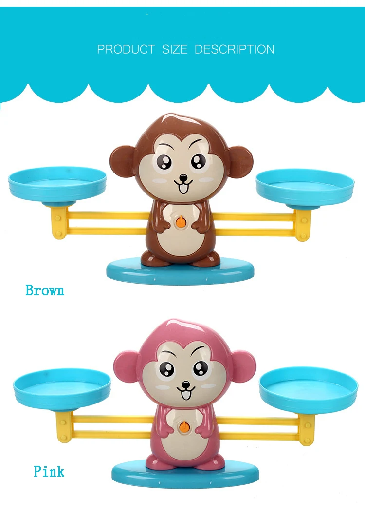 Обезьяна баланс Детская Просвещения Пазлы цифровой раннего обучения забавная обезьянка Цифровой баланс игрушки развивающие игрушки GF96