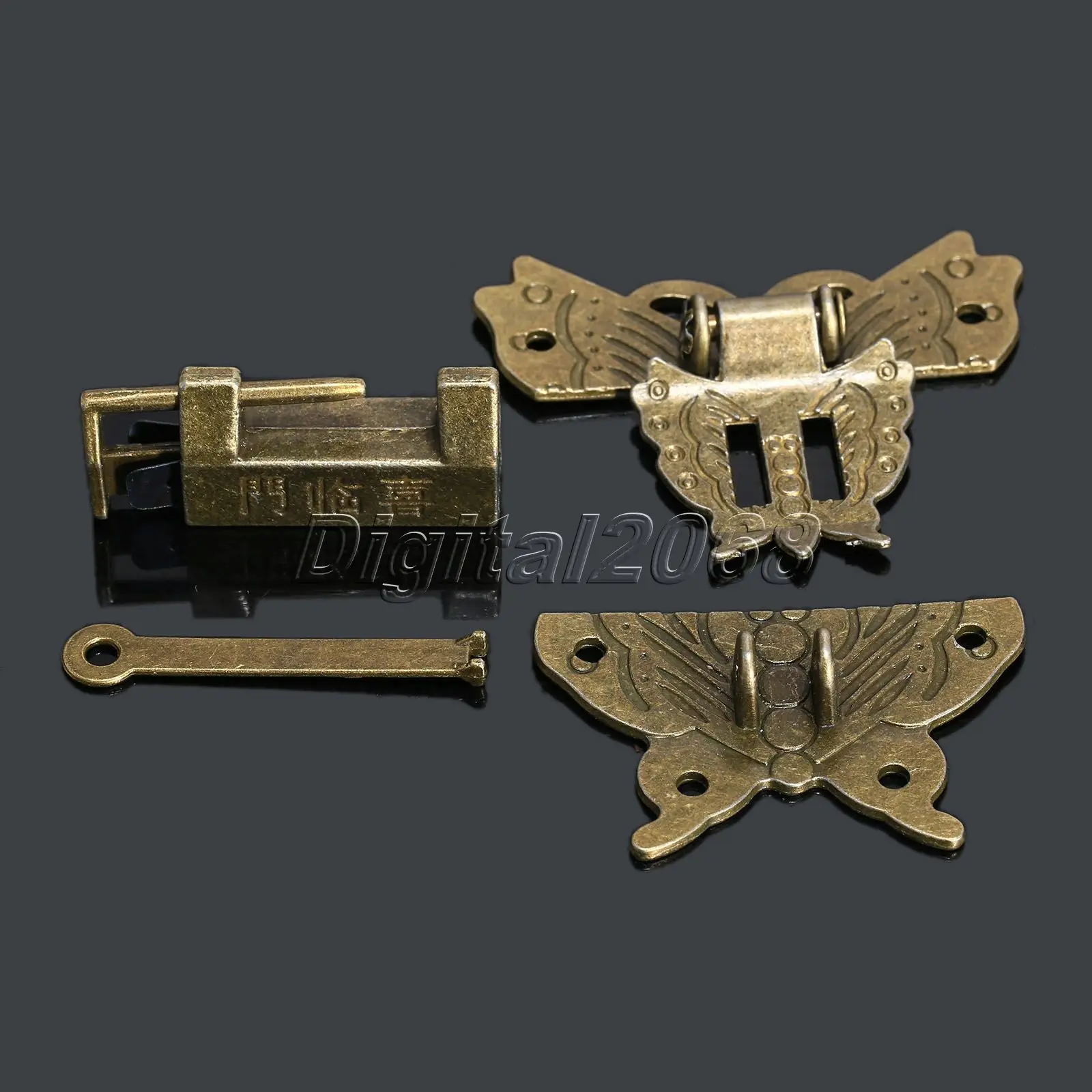 6Pcs Antique Latches Jewelry Gift Wooden Suitcase Case Hasp Antique
