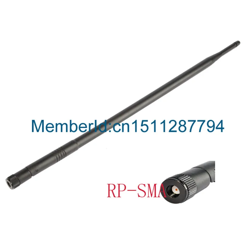 

WiFi Routor Wireless Antenna Cable RP-SMA Male link Black 1pc 2.4GHz 12dBi Rocheck 2016 Good Quality