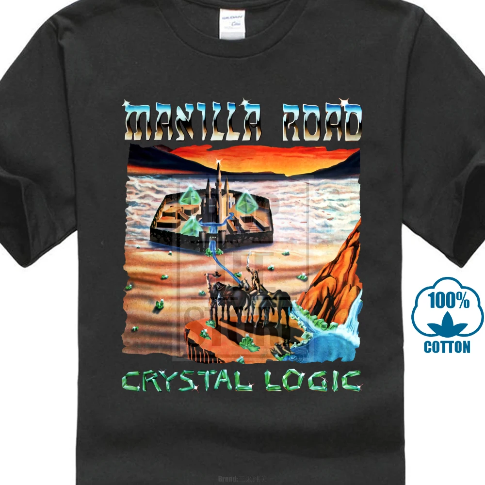 Manilla Road Band Crystal Logic футболка с короткими рукавами и принтом обложкой