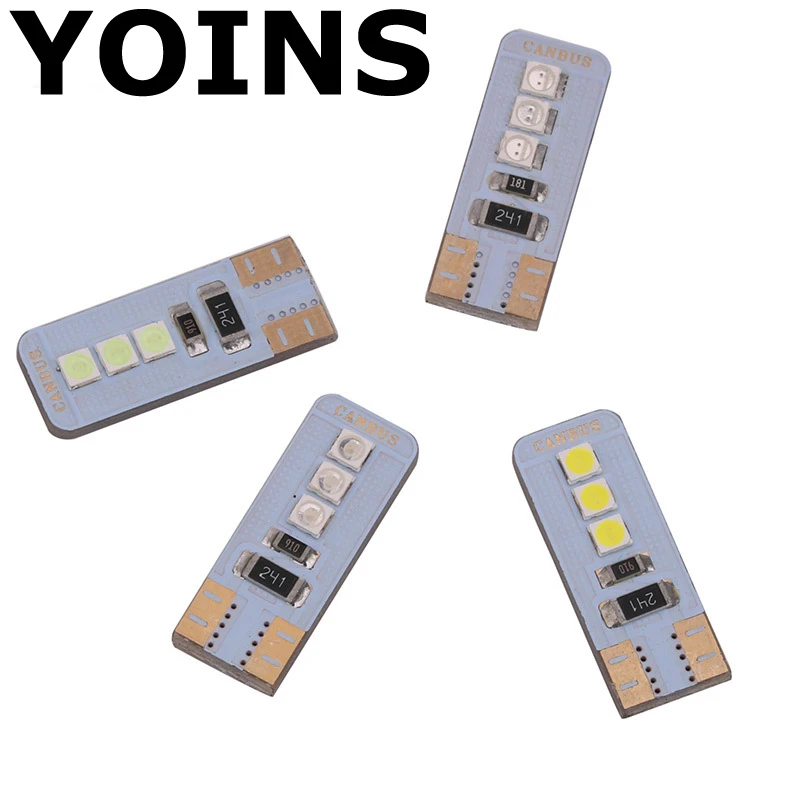 10x супер яркий ультратонкий T10 194 168 W5W 6SMD 3030 светодиодный Светодиодный светильник