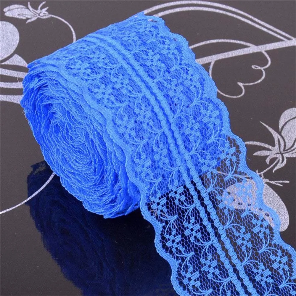 

11 Yards 4.5cm Wide Lace Ribbon Handmade Lace Trim Fabric DIY Embroidered Net For Sewing Dress Decorations Accessories Supplies