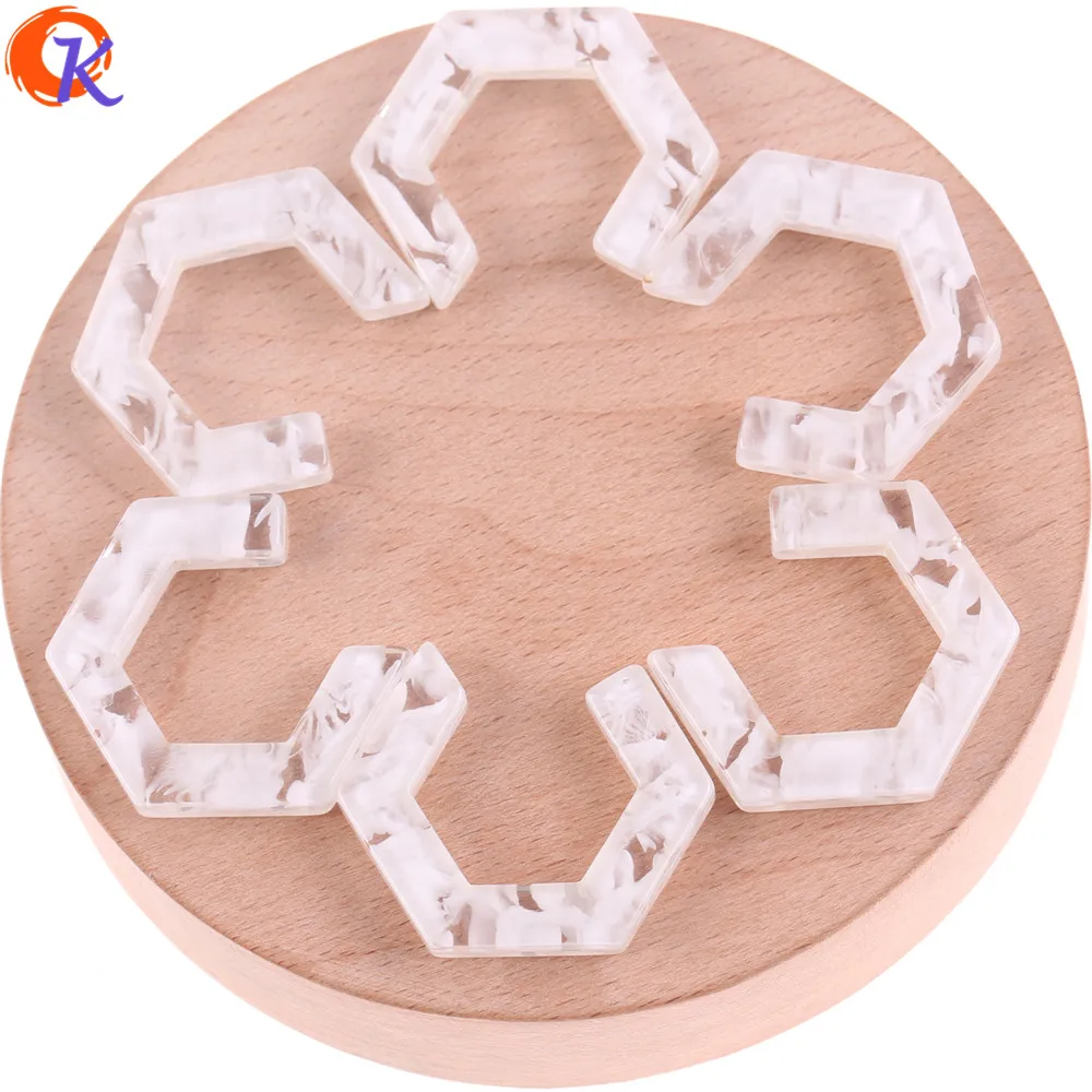 

Cordial Design 28x34mm 20Pcs Acrylic Beads/Earring Findings/Hand Made/DIY/Cloud Effect Clear Beads/Jewelry Accessories