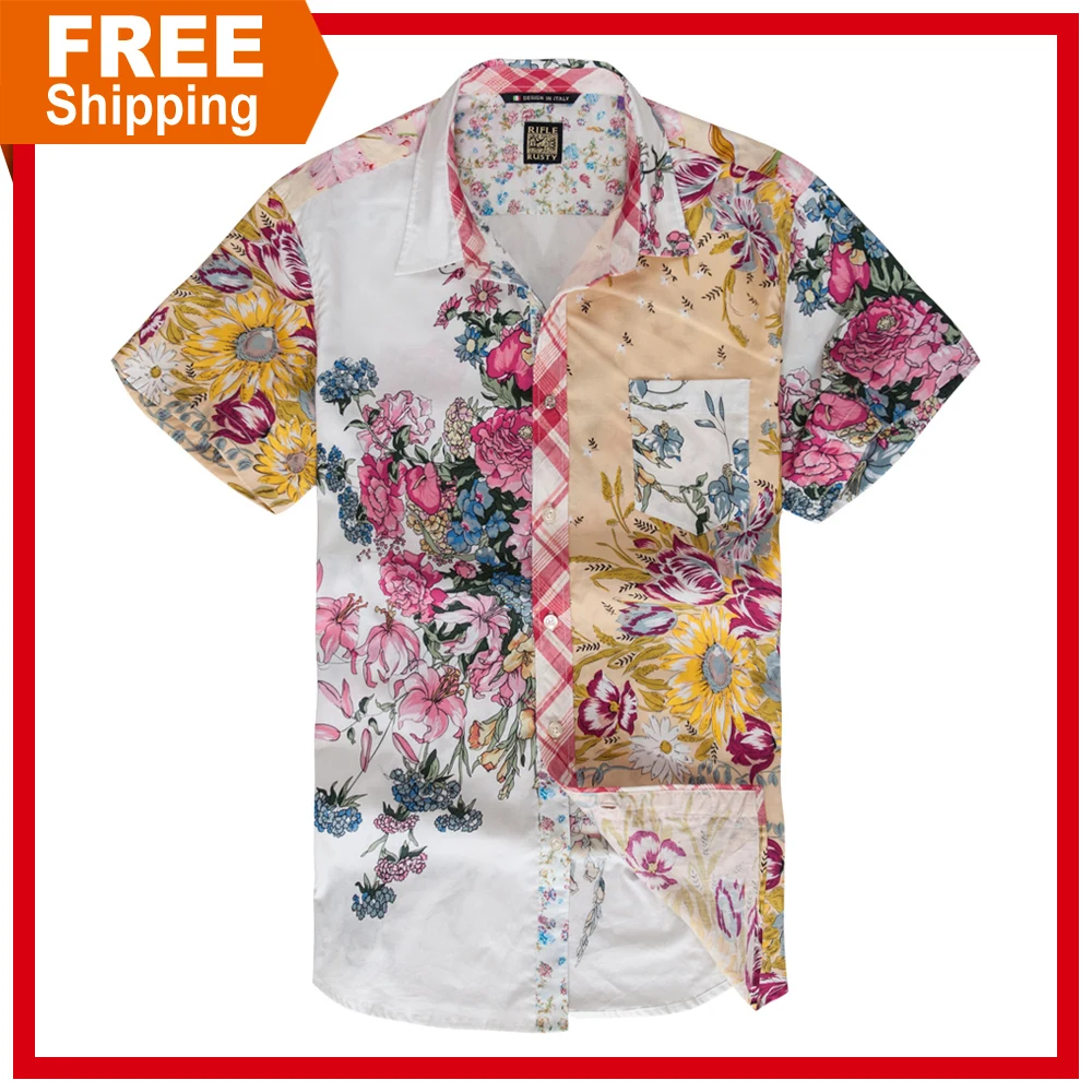 free shipping slim fit fashion casual design floral collar free shipping slim fit fashion casual design floral collar