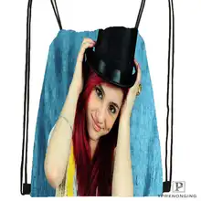 Custom Ariana-Grande Drawstring Backpack Bag for Man Woman Cute Daypack Kids Satchel (Black Back) 31x40cm#20180611-03-157