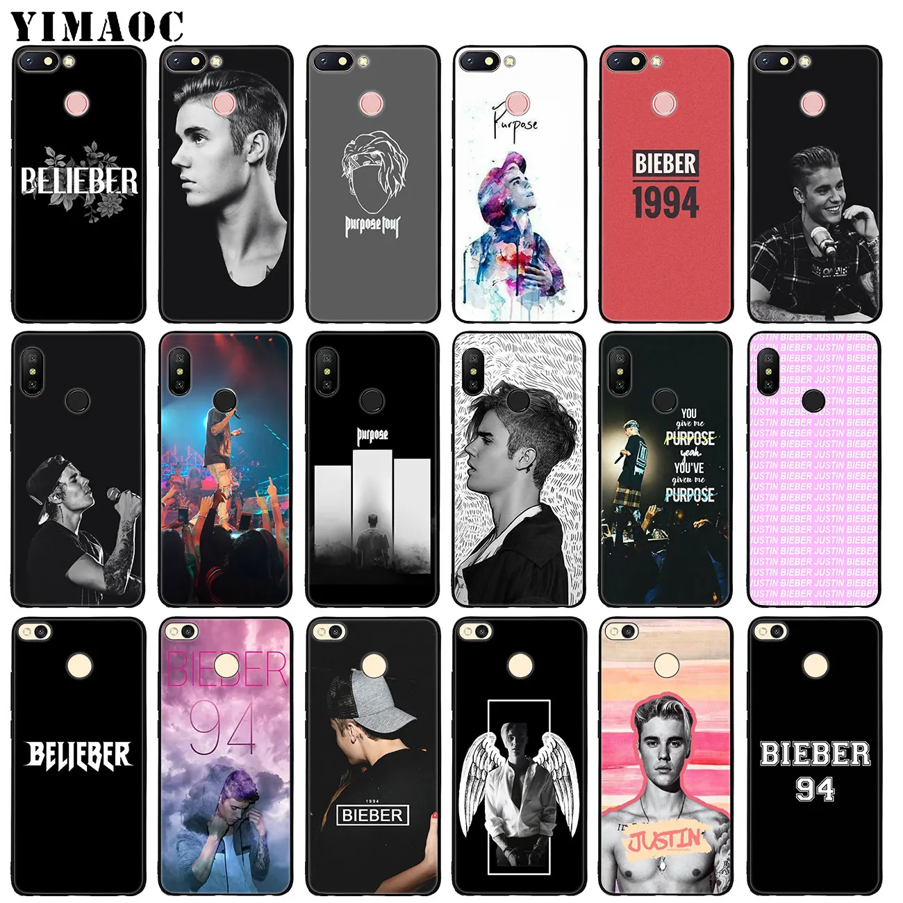 YIMAOC Justin Bieber 1994 Soft Silicone Phone Case for Xiaomi Redmi 6A 5A Note 7 4 4X 5 Plus 6 Pro Mi Plus Black TPU Cover