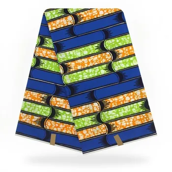 

Soft Ankara African Polyester Pagne Wax Prints Fabric Pagne Veritable Wax High Quality 6 Yard African Fabric For Sewing Fabric