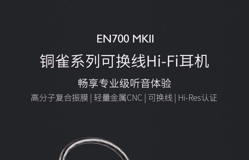 Оригинальные наушники xiaomi Hi-Fi в ухо с коммутирующей линией EN700 MKII гарнитура CNC Hi-Res аудио аутентификация один вес 6 г