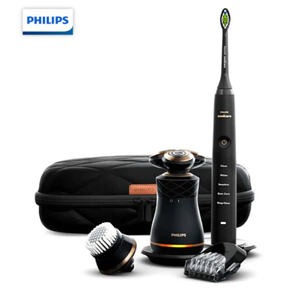 

PHILIPS men's electric shaver wireless charging retro razor with electric toothbrush and travel storage bag S8860/S8880 black