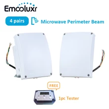 4 пары высокой безопасности Открытый микроволновый барьер линейный детектор для охраны границы периметра для дома, фермы, виллы