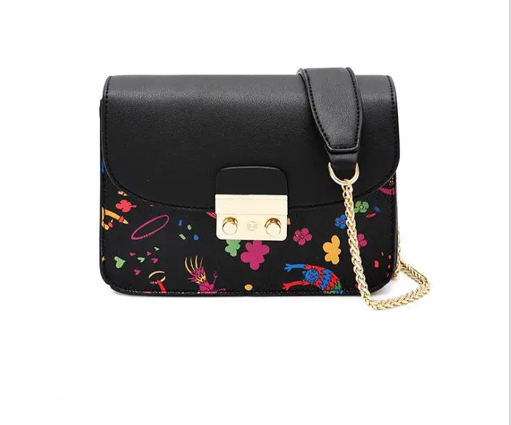 

2019 Spring New Fashion Women Shoulder Bag Chain Strap Flap Designer Handbags Clutch Bag Ladies Messenger Bags With Metal