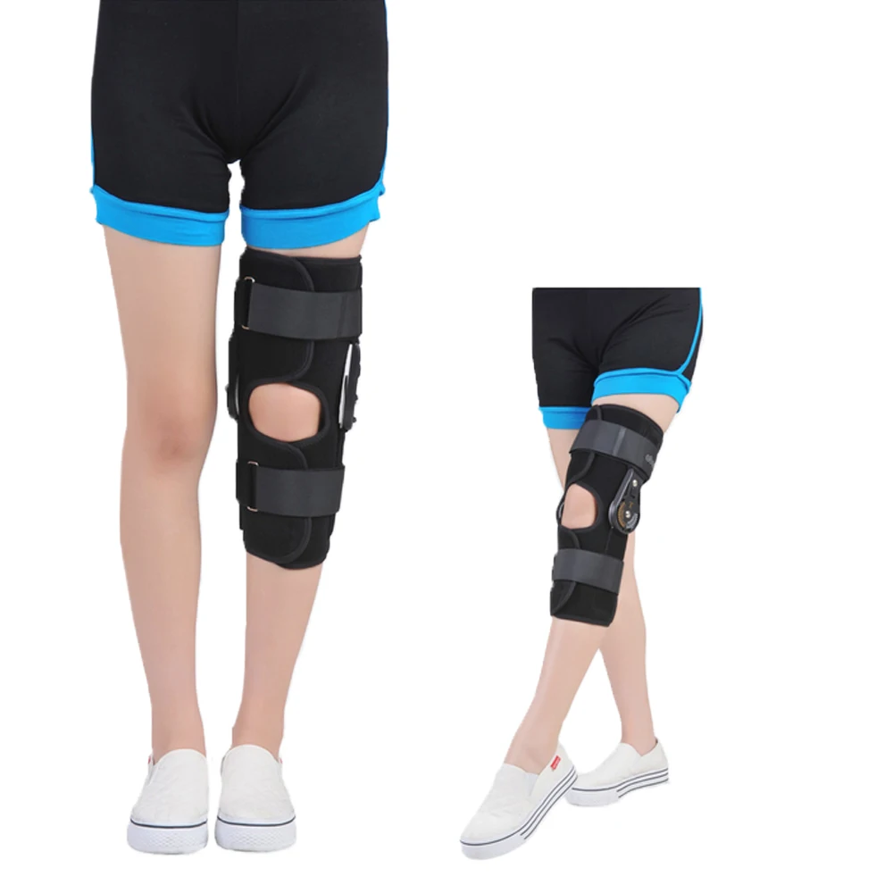 Ortopedia Incernierato ROM Regolabile Sport Knee Brace Support Splint Stabilizzatore Wrap Distorsione Post-Op Emiplegia Flessione/Estensione