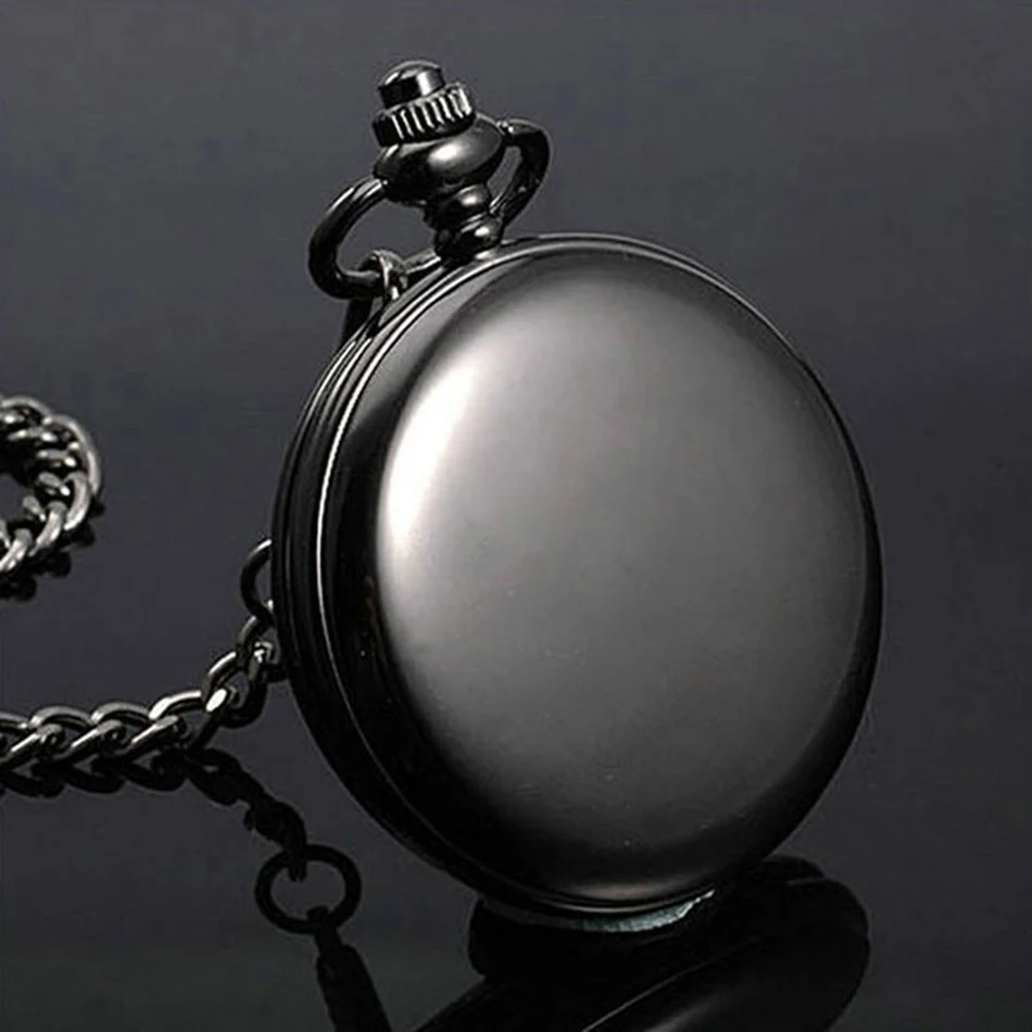 Black Silver Golden Pendant Quartz FOB Women Analog Pocket Watch Stylish Classic Vintage Smooth Fashion Men Elegant Gift  (11)