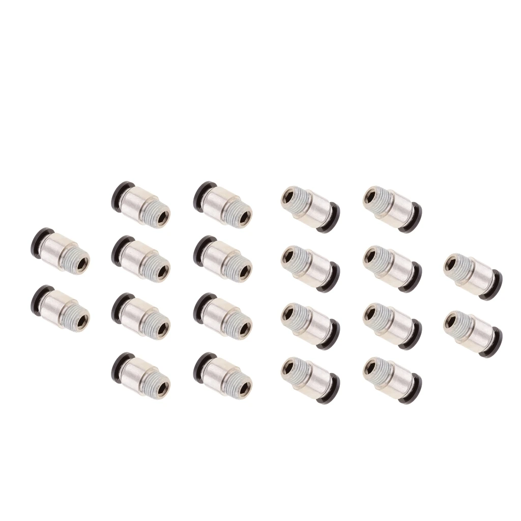 

20 Pcs Pneumatic Air Tube Quick Connector Joint Secure Connection Fittings Coupler DPOC-4-M6C