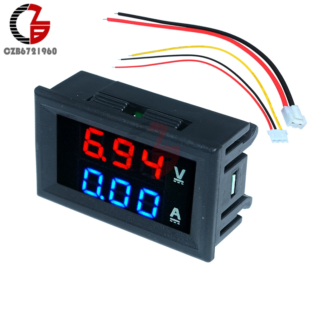 0 56 &quotсветодиодный цифровой вольтметр амперметр DC 100V 10A измеритель тока USB