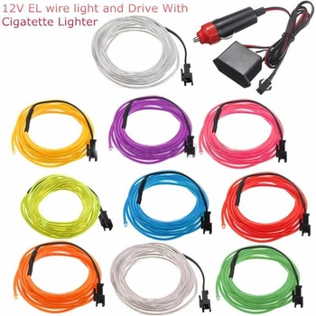 

LED Flexible Neon Light christmas Glow EL Wire Rope tape Cable Strip LED Neon Lights Car Decoration waterproof led string