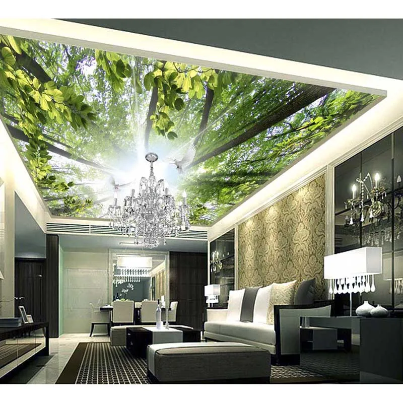 

picture in picture 3D Custom Mural Ceiling DIY Wallpaper For Walls Living Room Non-woven fabric Printed Pigeon Wall Papers 207