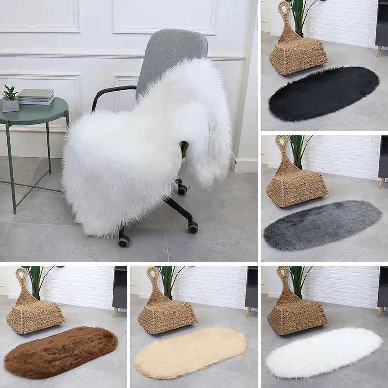

Multicolored Anti-Skid Wool Carpet for Sofa Mat for Fluffy Rugs Dining Room Carpet Floor Bedroom Home for Chair Dropshipping