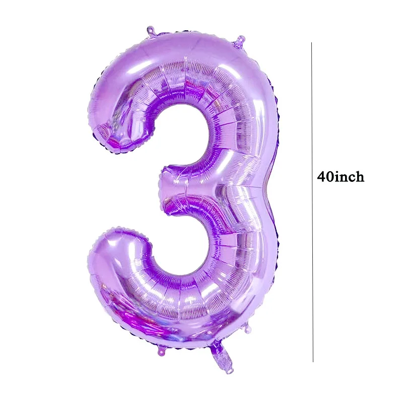 1 шт. 40 дюймов фиолетовая алюминиевая фольга зеленый номер воздушные шары 1-й День рождения Микки Декор поставки 40 воздушные шары на день рождения 30 jaar