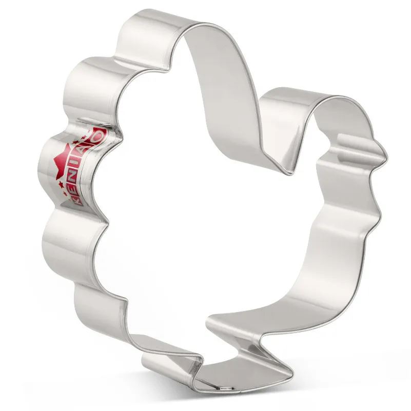 

KENIAO Thanksgiving Turkey Cookie Cutter - Fall/Autumn Biscuit Fondant Bread Cutter - 9.4 x 9.5 cm - Stainless Steel