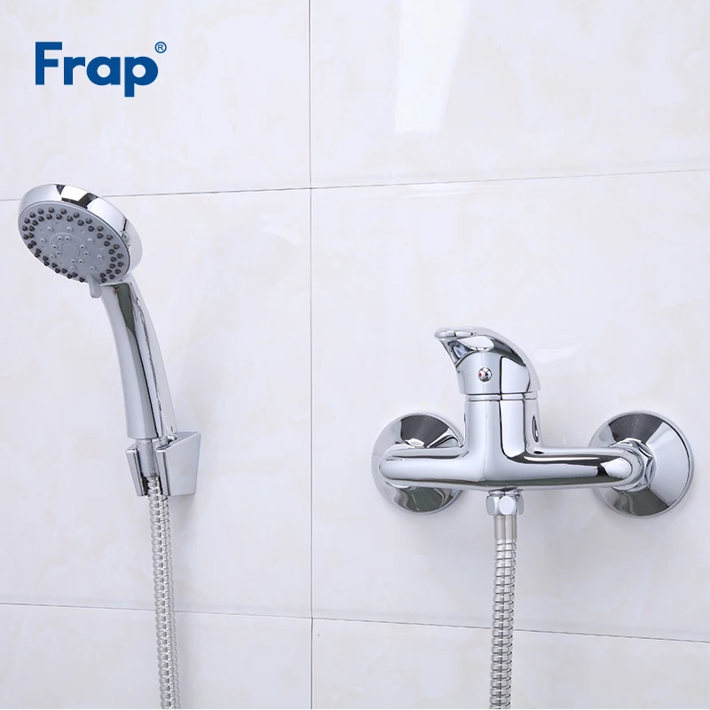 

Frap Bathroom Shower Faucet Cold and Hot Water Mixer Single Handle Taps Chrome Finished Simple Type Faucets Torneira Crane F2003