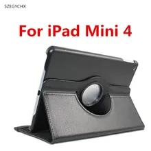 SZEGYCHX, Caja de la tableta Para el ipad Mini 4 Caso 360 Rotación del tirón Caso de Cuero de LA PU A1538/A1550 Cubierta Elegante con el Soporte función
