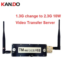 10 W CCTV servidor de vídeo de transferência relé de 1.3G a 2.3G extensor 1.3G de sinal para 2.3G zangão transmissor 2.3G transmissor para fpv