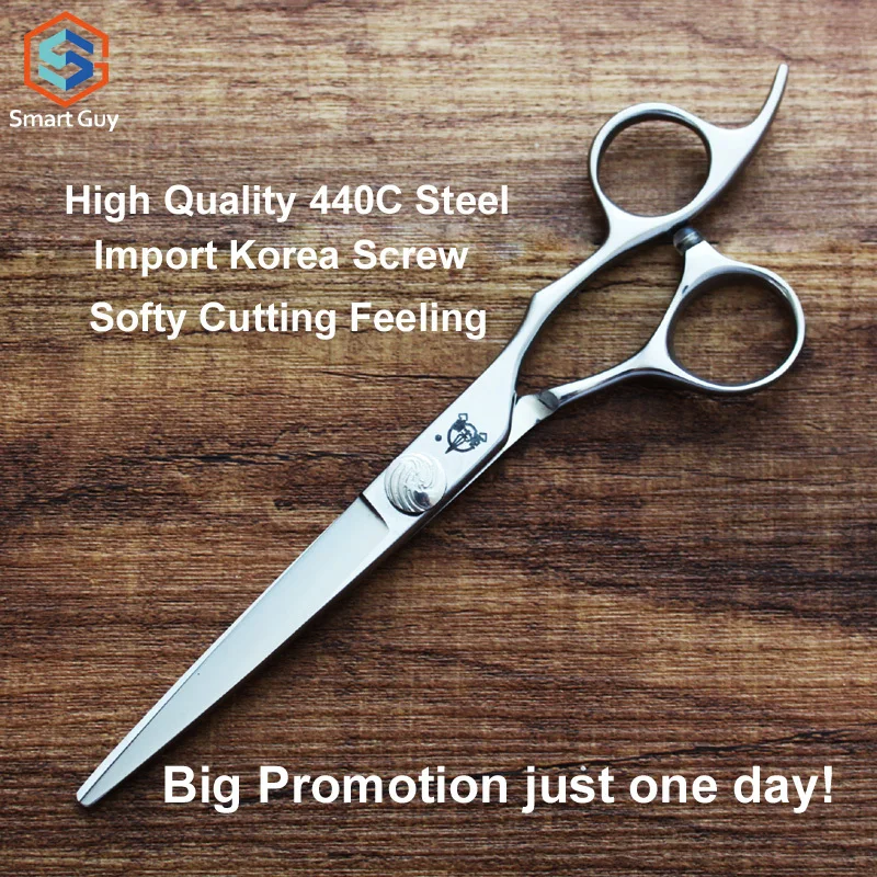

Free shipping 6.0" inch high quality japan 440 hair cutting scissors with korean screw in big promotion, zh1-60