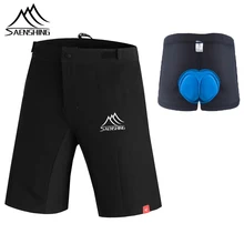 SAENSHING велосипедные шорты+ Велосипедное нижнее белье, 3D гелевая подкладка, шорты для горного велосипеда, мужские шорты для горного велосипеда, бермуды ciclismo, спортивные шорты Vtt