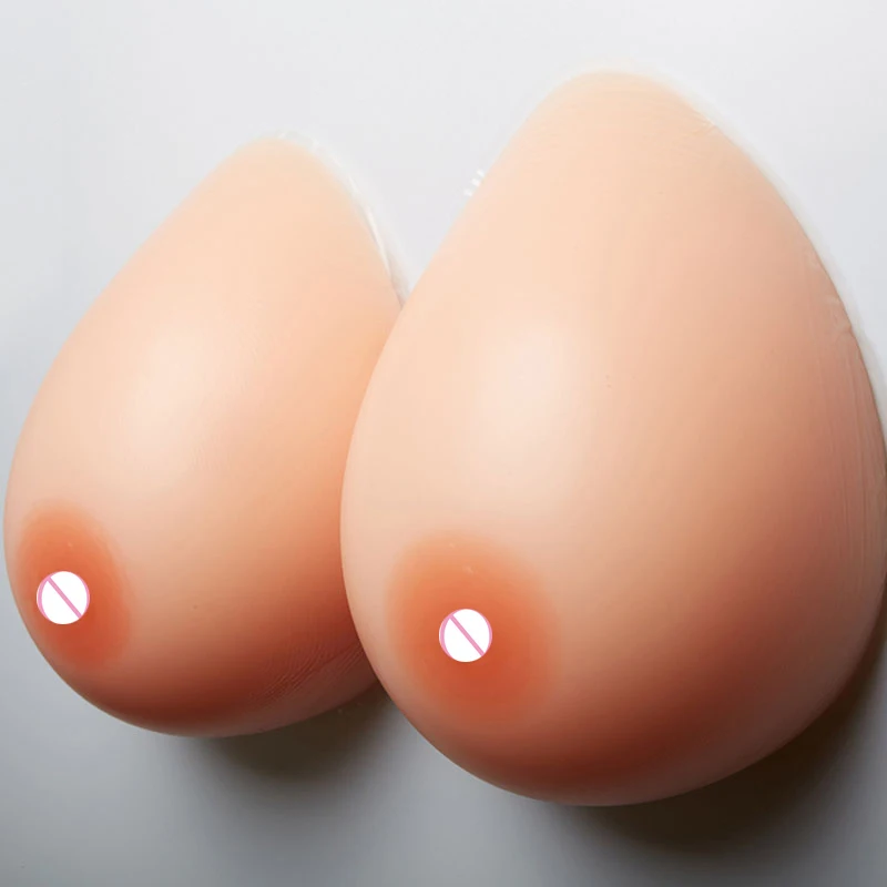 

Silicone Adhesive Bust Form Breast Pads Fake Breast Form Crossdress Artificial Breast For Breast Cancers 1 pair 600g