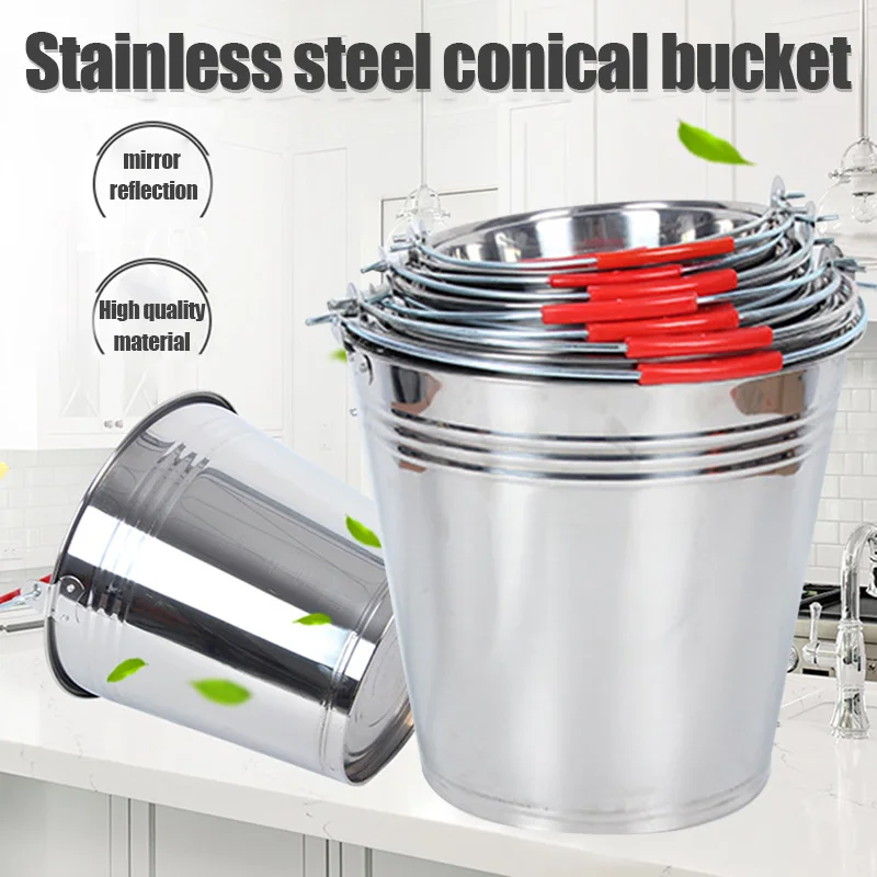 

Large Ices Bucket Stainless Steel Champagne Ices Bucket Wine Chiller for Bar Ktv Wedding Party TT-best