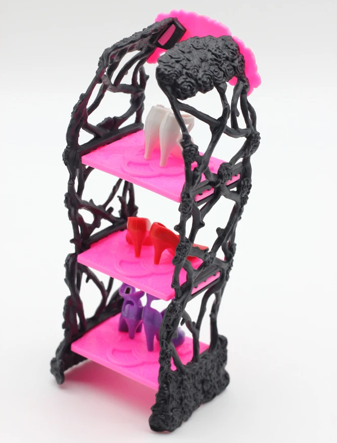 Стеллаж для обуви игрового домика 1/6 куклы Барби стеллаж хранения кукол Monster High