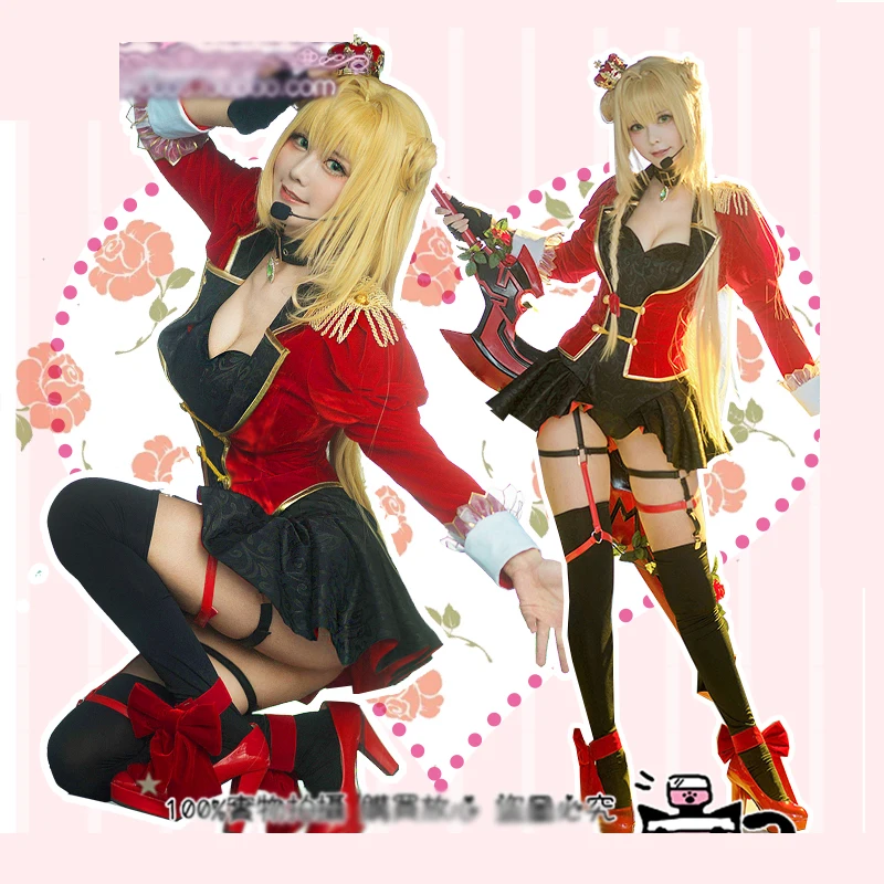 Аниме большой заказ FGO Nero для косплея сверкающий фестиваль черный костюм