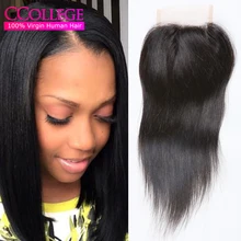 Cheap 7A Brazilian Straight Lace Closure Mink Brazilian Virgin Hair Straight 4×4 Swiss Lace Closure Alimoda Hair Company 8″-20″
