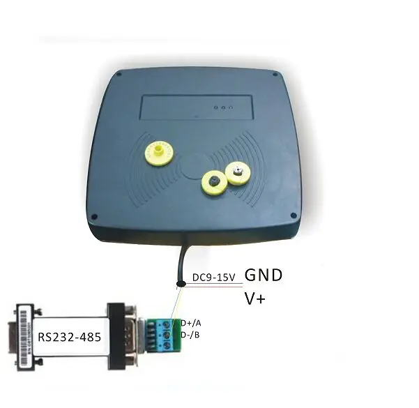 RS485-232 порт 134,2 кГц ISO11784/ISO11785 ушные метки для животных устройство для считывания/записи считыватель rfid-меток для животных - Цвет: 1 set Reader