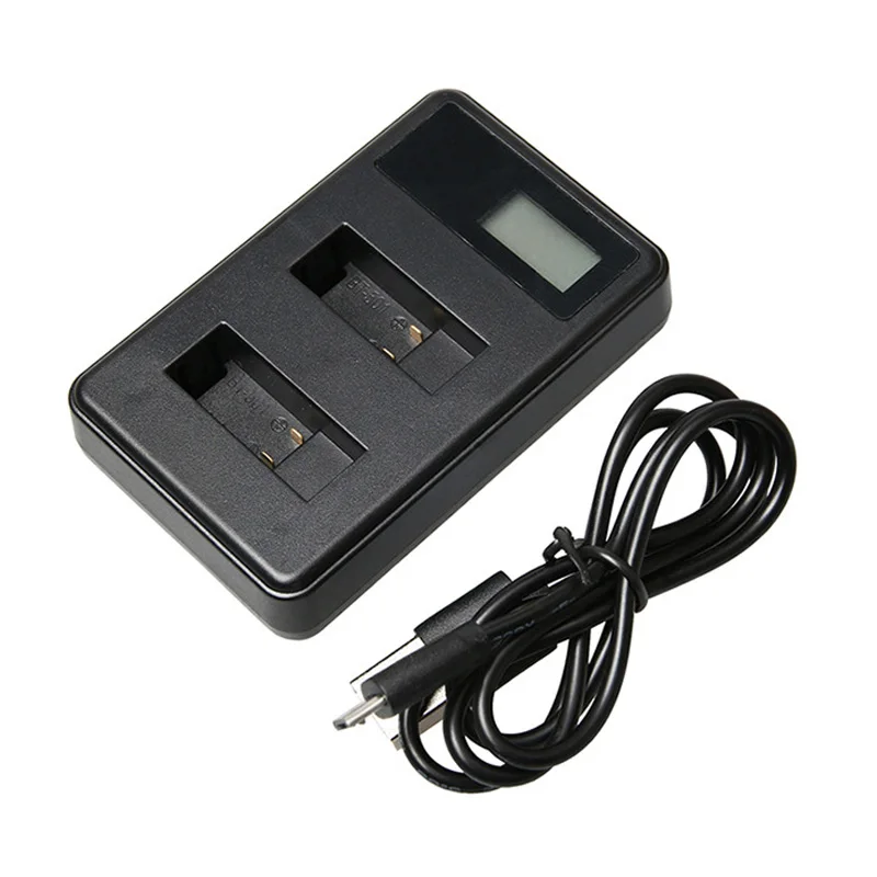 Best 2Pcs Hero6 7 8 Hero 5 Batteries+LCD Smart Display quantity of electricity Charger For GoPro Hero 7 5 6 Black Action Acceessories