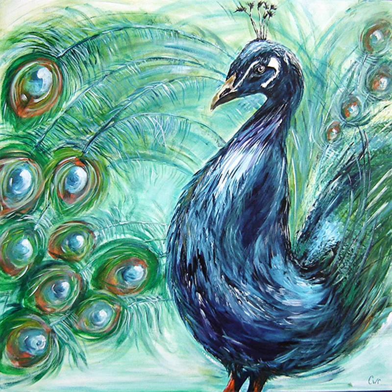 

5D Diy Diamond Painting Cross Stitch Peacock Full Square Diamond Embroidery Rinestones Painting Diamond Mosaic Home Decor