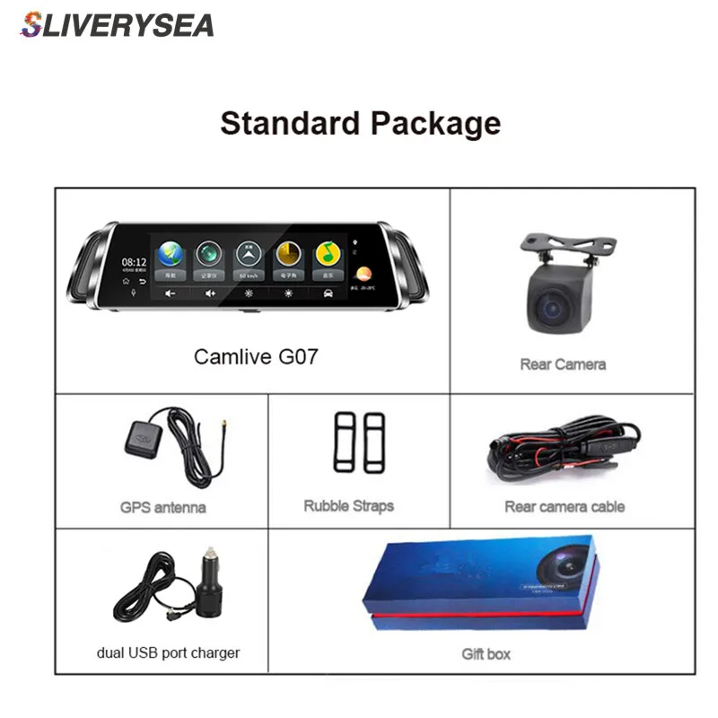 SLIVERYSEA 9 35 &quotips Сенсорный экран 4G Bluetooth android автомобильный Камера HD 1080 P зеркало